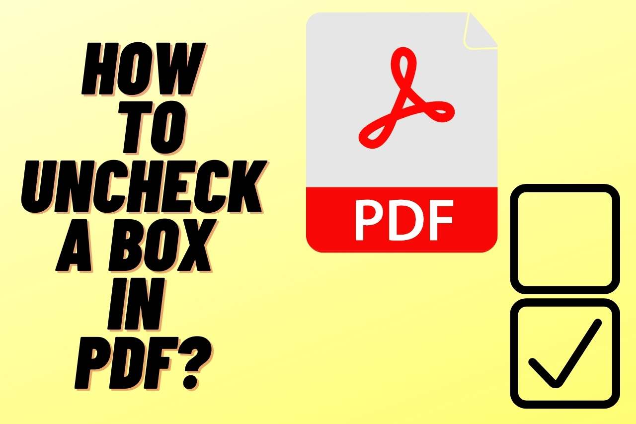 how to uncheck a box in pdf
